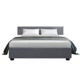 NNEDSZ Nino Bed Frame Fabric - Grey Queen