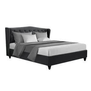 NNEDSZ Pier Bed Frame Fabric - Charcoal King