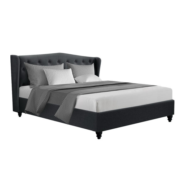 NNEDSZ Pier Bed Frame Fabric - Charcoal King