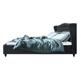 NNEDSZ Pier Bed Frame Fabric - Charcoal King