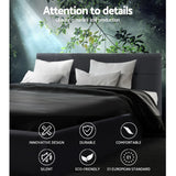 NNEDSZ Soho Bed Frame Fabric- Charcoal Queen