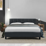 NNEDSZ Soho Bed Frame Fabric- Charcoal Queen