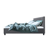 NNEDSZ Soho Bed Frame Fabric- Grey Queen