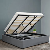 NNEDSZ King Size Gas Lift Bed Frame Base With Storage Platform Fabric