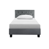 NNEDSZ Van Bed Frame Fabric - Grey Single