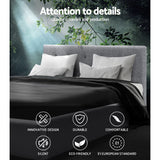 NNEDSZ Vanke Bed Frame Fabric- Grey Double