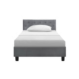 NNEDSZ Vanke Bed Frame Fabric- Grey King Single
