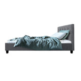 NNEDSZ Vanke Bed Frame Fabric- Grey King Single