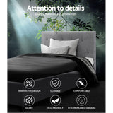 NNEDSZ Vanke Bed Frame Fabric- Grey King Single