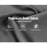 NNEDSZ Vanke Bed Frame Fabric- Grey King Single