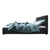 NNEDSZ Avio Bed Frame Fabric Storage Drawers - Charcoal King