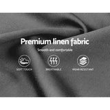 NNEDSZ Avio Bed Frame Fabric Storage Drawers - Grey Queen