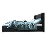 NNEDSZ Mila Bed Frame Storage Drawers Fabric - Charcoal King