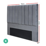 NNEDSZ King Size Fabric Bed Headboard - Grey