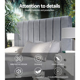 NNEDSZ King Size Fabric Bed Headboard - Grey