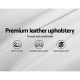 NNEDSZ Tiyo Bed Frame PU Leather Gas Lift Storage - White King