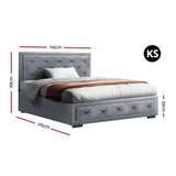 NNEDSZ  Bed Frame King Single Size Gas Lift Base With Storage Mattress Fabric