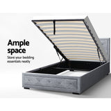 NNEDSZ  Bed Frame King Single Size Gas Lift Base With Storage Mattress Fabric