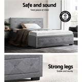 NNEDSZ  Bed Frame King Single Size Gas Lift Base With Storage Mattress Fabric