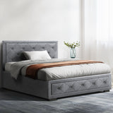 NNEDSZ  Bed Frame King Single Size Gas Lift Base With Storage Mattress Fabric