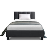 NNEDSZ Bed Frame Fabric - Charcoal King Single