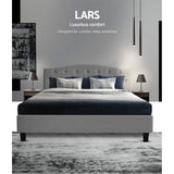 NNEDSZ  Bed Frame Fabric - Grey Queen