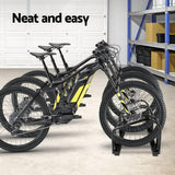NNEDSZ Portable Bike 3 Parking Rack Bicycle Instant Storage Stand - Black