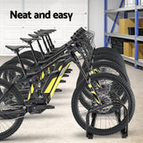 NNEDSZ Portable Bike 6 Parking Rack Bicycle Instant Storage Stand - Black