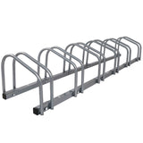 NNEDSZ 1 ? 6 Bike Floor Parking Rack Instant Storage Stand Bicycle Cycling Portable Racks Silver