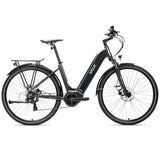 NNEMB 2023 Metro ST 5 + Electric Hybrid Bike-Mid-Drive-Step-Through-Large-Dark Grey