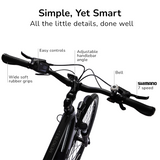 NNEMB 2023 Metro TR 5 + Electric Hybrid Bike-Mid-Drive-Large-Dark Grey