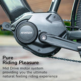 NNEMB 2023 Metro TR 5 + Electric Hybrid Bike-Mid-Drive-Large-Dark Grey