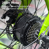 NNEMB 2023 Shuttle 5 Electric Folding Bike-20 Tyres-Shimano 7-Speed-Lime Green