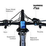 NNEMB 2023 MX7 Electric Bike Medium frame Mountain ebike-Black