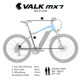 NNEMB 2023 MX7 Electric Bike Medium frame Mountain ebike-Black and Blue