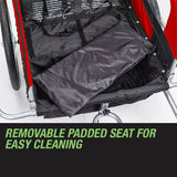 NNEMB Kids Bike Trailer Child Bicycle Pram Stroller Children Jogger Red