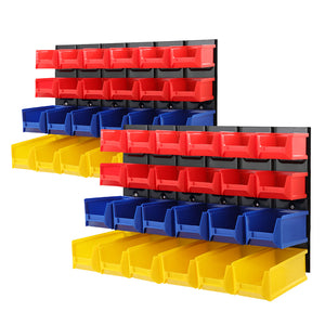 NNEDSZ  Bin Wall 48 Storage Bin Rack Wall Mounted Tools Steel Board Work Garage