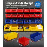 NNEDSZ  Bin Wall 48 Storage Bin Rack Wall Mounted Tools Steel Board Work Garage