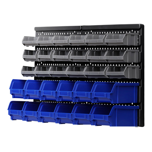 NNEDSZ 30 Bin Wall Mounted Rack Storage Organiser