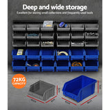 NNEDSZ 60 Bin Wall Mounted Rack Storage Tools Garage Organiser Shed Work Bench