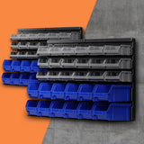 NNEDSZ 60 Bin Wall Mounted Rack Storage Tools Garage Organiser Shed Work Bench