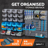 NNEDSZ 44 Bin Wall Mounted Rack Storage Organiser