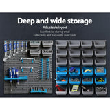 NNEDSZ 44 Bin Wall Mounted Rack Storage Organiser