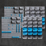 NNEDSZ 88 Parts Wall-Mounted Storage Bin Rack Tool Garage Shelving Organiser Box