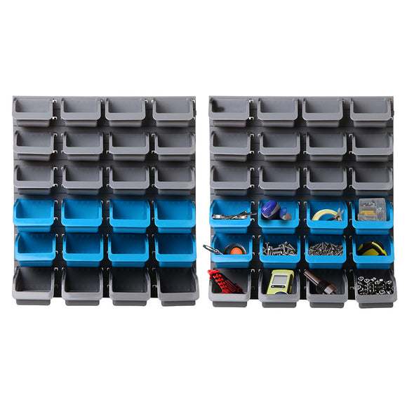 NNEDSZ 48 Bin Wall Mounted Rack Storage Organiser