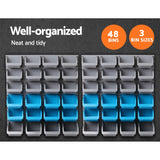 NNEDSZ 48 Bin Wall Mounted Rack Storage Organiser