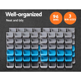 NNEDSZ 96 Storage Bin Rack Wall-Mounted Tool Parts Garage Shelving Organiser