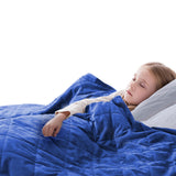 NNEDPE Kids Weighted Blanket Deep Relax Sleeping Blue