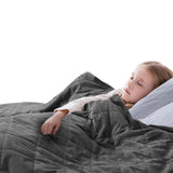 NNEDPE Kids Weighted Blanket Deep Relax Sleeping Grey