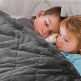 NNEDPE Kids Weighted Blanket Deep Relax Sleeping Grey